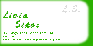 livia sipos business card